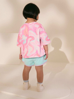 Футболка и шорты в комплекте для девочки Next AE6-183, Розовый, Голубой