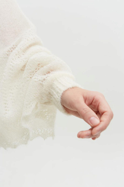 Пончо пуховое Т005-02 экрю