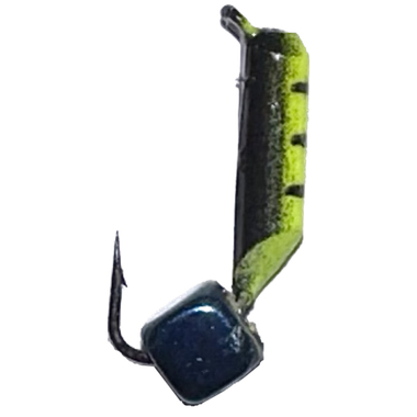 Мормышка МастИВ Безнасадка 20051 2 Желтый Кубик 0.4г Синий