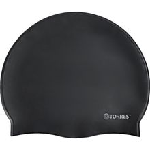 Шапочка для плавания TORRES No Wrinkle, SW-12203BK, черный, силикон