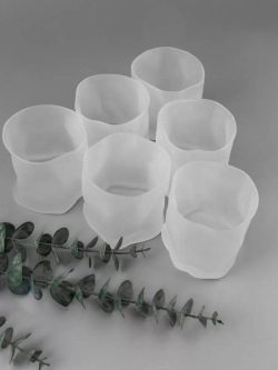 Набор изогнутых бокалов, матовый 300 мл. 6 шт