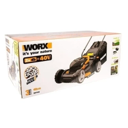 WORX WG743E аккумуляторная газонокосилка (2 x 4 Ач, ЗУ)