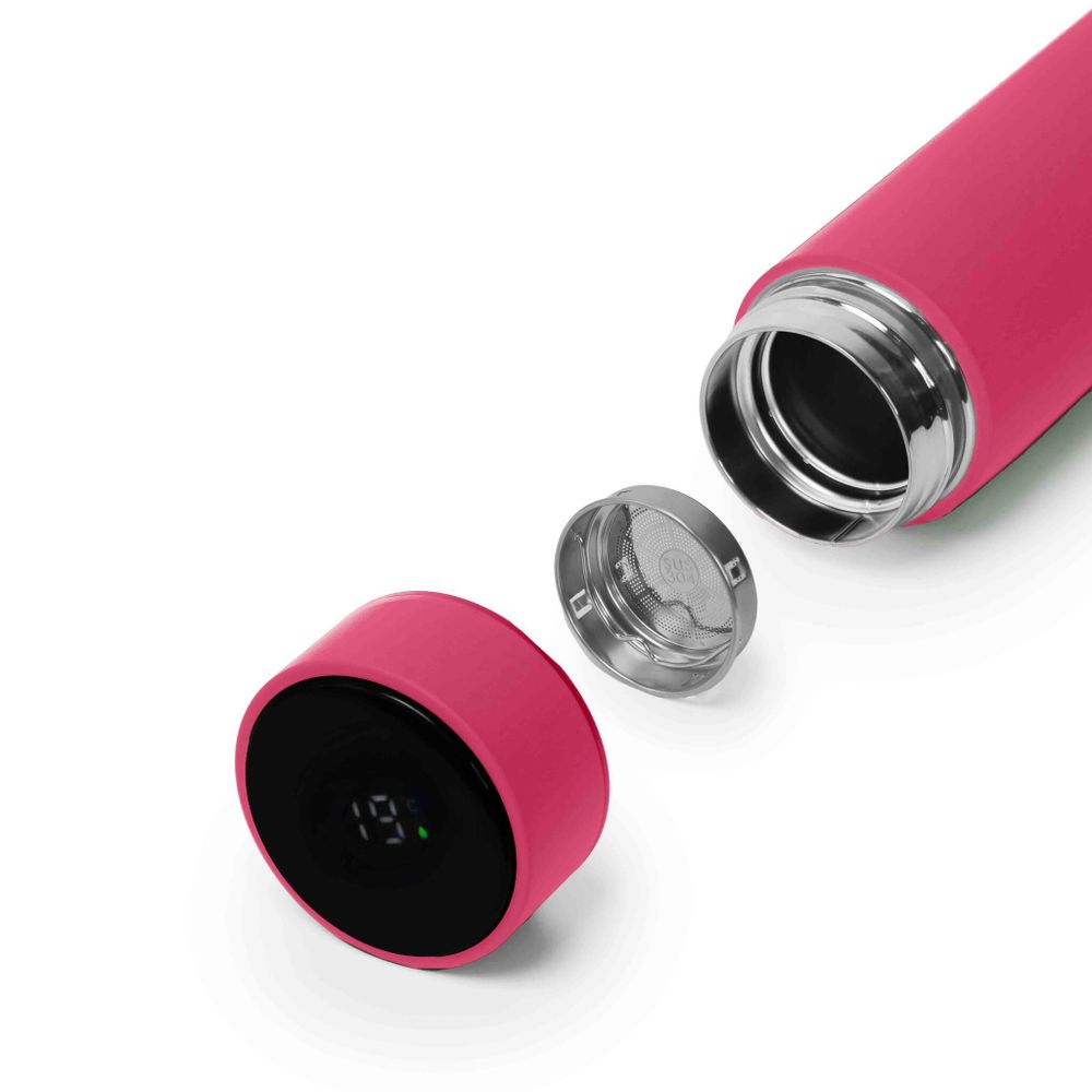 Термос MARK LED soft touch Розовый