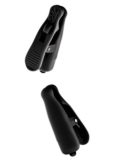 Чёрные виброклипсы на соски NIPPLE TWITTERZ CLIPS