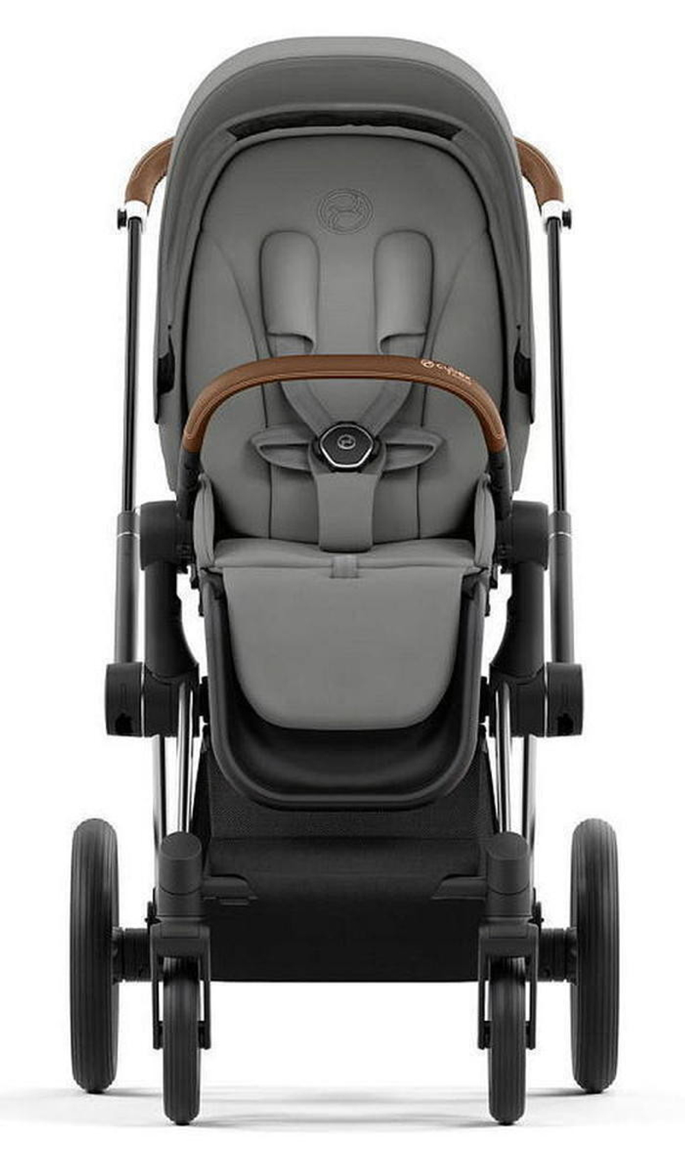 Коляска Cybex Priam IV Chrome Brown complete Cloud G Ocean Blue Plus Base G 4 в 1 Mirage Grey