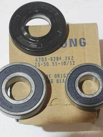 Ремкомплект 25x50.55x10/12  6203 - 6204 стиральной машины Samsung (Самсунг) подшипник плюс сальник плюс смазка