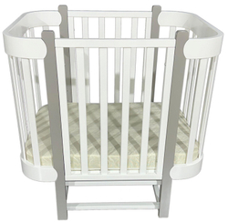 Детская кроватка Bellini Ariadna продольный маятник 3 в 1 белый/серый