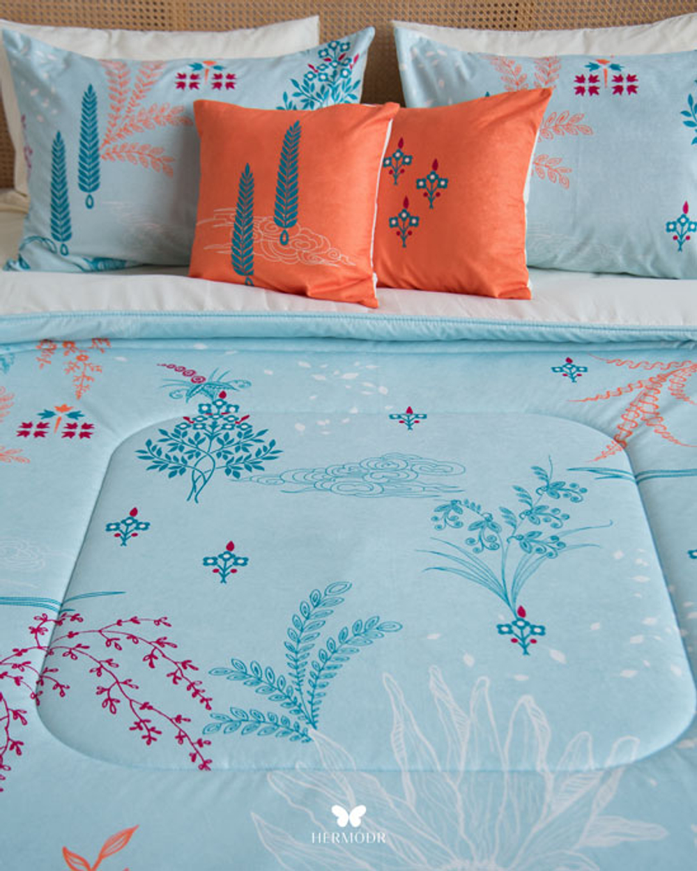 Комплект постельного белья двуспальный Chahar Bagh Hermodr 8 предметов 130220293 Иран