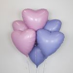 Шар (19''/48 см) Сердце, Лаванда, 1 шт.
