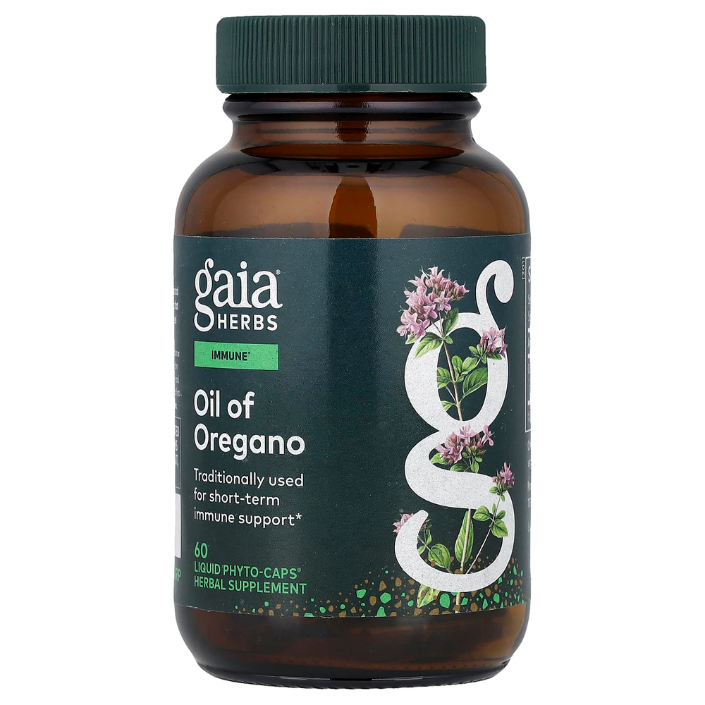 Gaia Herbs, масло орегано, 60 капсул Phyto-Caps®