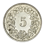 Switzerland, 5 Rappen, 1937 – Libertas Series, XF