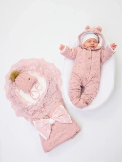 Комплект на выписку для новорожденного утепленный