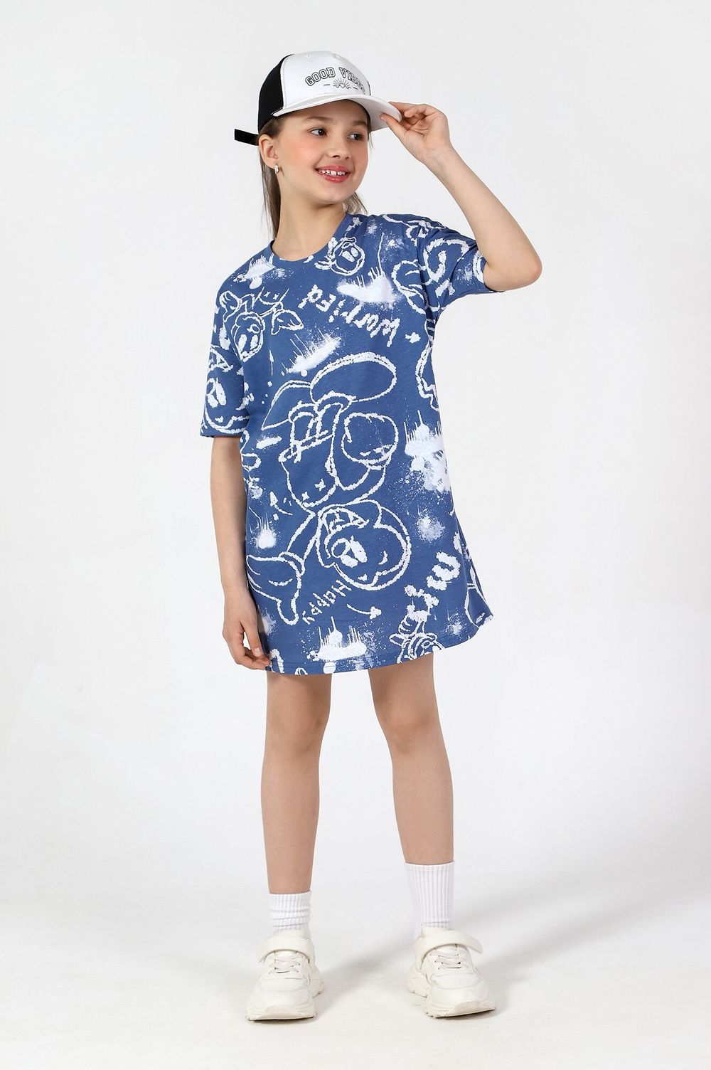 Туника для девочки Позитив-6 Виотекс ИНДИГО