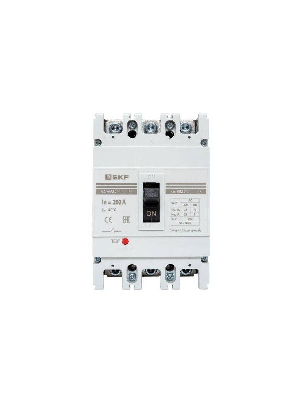 Выключатель автоматический 3п 250/200А 35кА ВА-99М PROxima EKF mccb99-250-200m