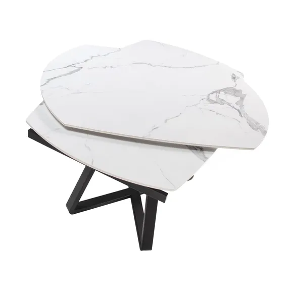 Обеденный стол D2055BB /1096 из керамики и черной стали