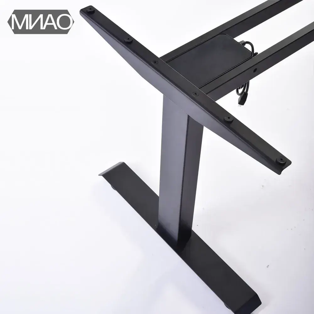 МИАО Подстолье для компьютерного стола с электроприводом, рама для стола регулируемая по высоте, 2-х моторная , цвет черный