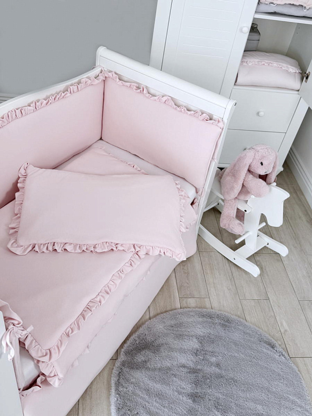 Комплект постельного белья Lepre New Royal Collection 4 предмета 120х90 см розовая пастель