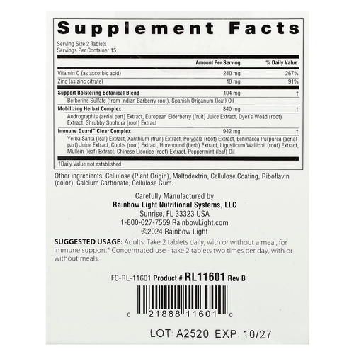 Rainbow Light, Counter Attack®, 30 таблеток