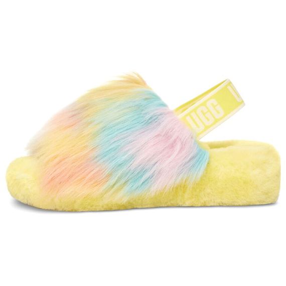 Ugg Fluff Yeah Slide Tie Dye 'Yellow'