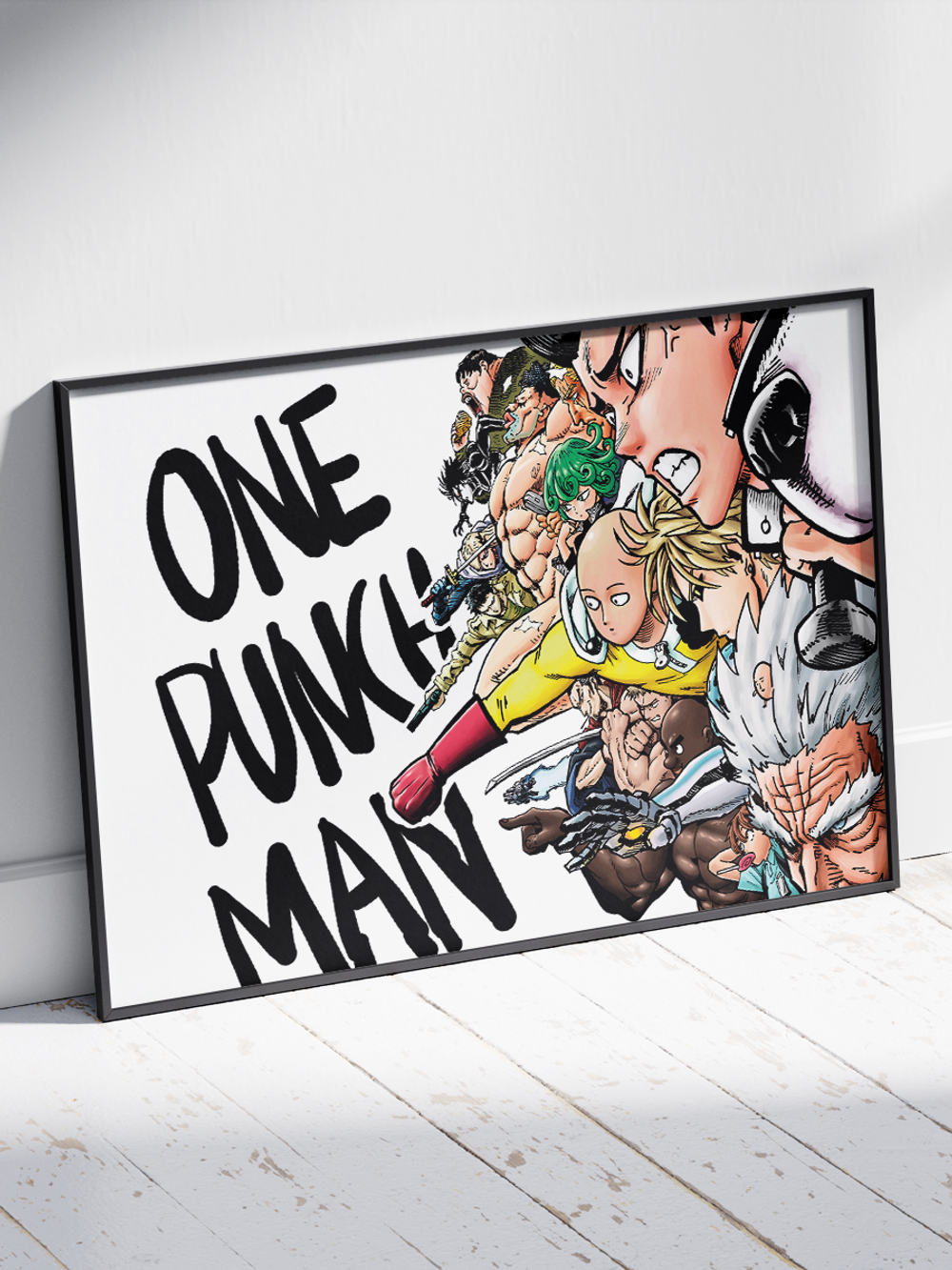 Постер плакат Все Персонажи One-Punch Man Ванпанчмен