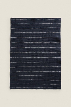 ZARA HOME ПОЛОСАТОЕ КУХОННОЕ ПОЛОТЕНЦЕ, СИНИЙ