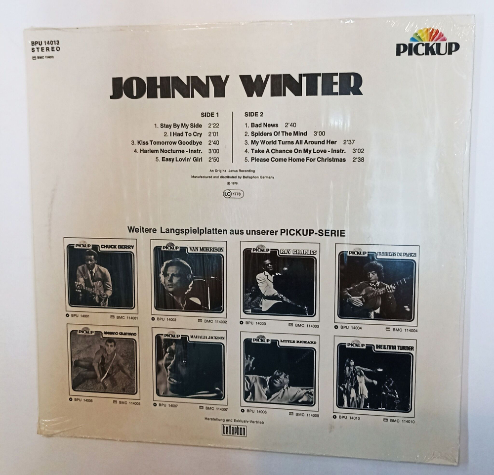 Винтажная виниловая пластинка LP Johnny Winter (Germany 1976)
