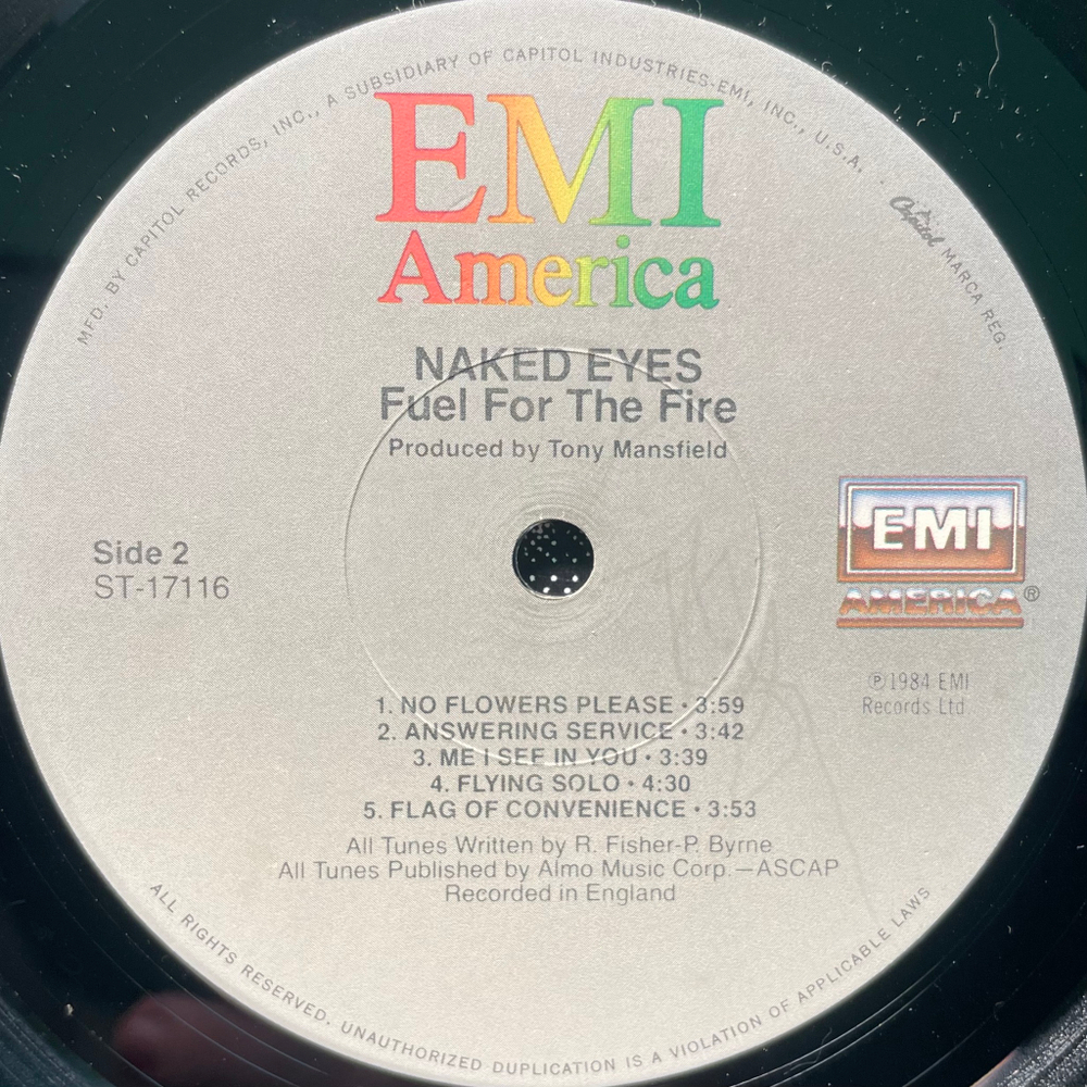 Naked Eyes ‎– Fuel For The Fire (США 1984г.)