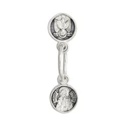 АРГО Подвеска из серебра 925 пробы с образами Ангела и Матроны "Слезка Богородицы"