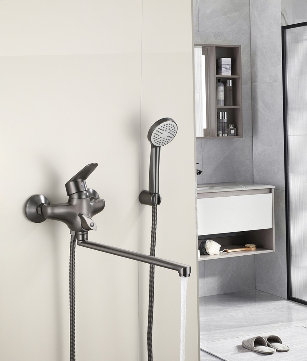 22023-P Смеситель для ванны (ГРАФИТ) HANSEN  (10/1шт)