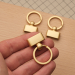 Основа для брелка, цвет золотой сатин