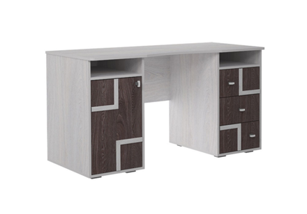 Стол письменный 3 Омега-16 ясень анкор свет/ясень анкор тем