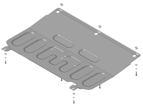 Усиленная защита Motodor картера Двигателя, КПП. 2 мм, Сталь. для Kaiyi E5 2023-н.в. арт.79008