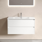 Тумба подвесная под раковину Sancos Libra, белый глянец 890х450х500