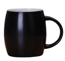 271033 Кружка "Бочонок" h=10см, l=12,5см, 480мл, керамика глян.черный