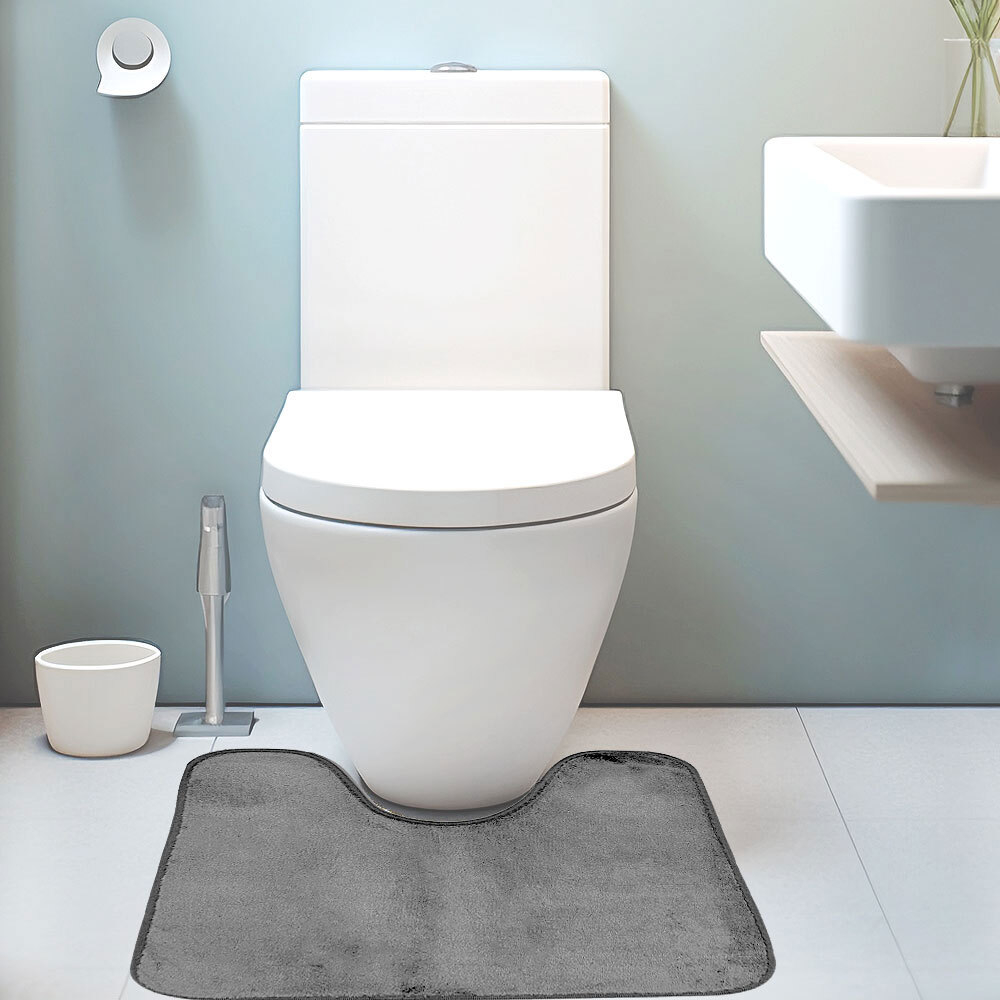 Коврик 50*50см SHUNC с вырезом, серый