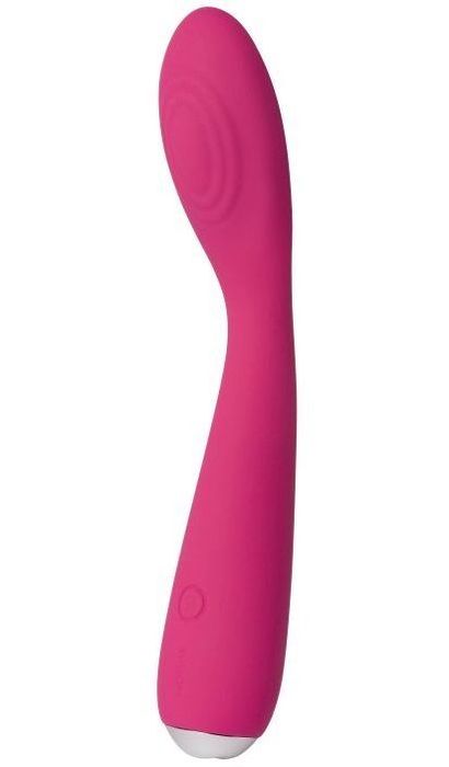 Ярко-розовый G-стимулятор IRIS Clitoral &amp; G-spot Vibrator - 18 см.