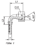 Фитинг DN 06 BSP (Г) 1/4 (90) (o-ring)