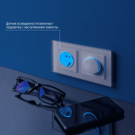 Розетка с подсветкой (белый)