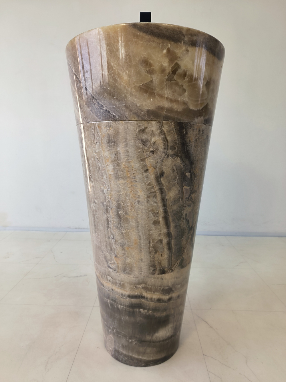 Раковина напольная из оникса Grey ON-61365 (45*45*90)