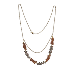 "Капельки" колье в золотом покрытии из коллекции "Composition" от Jenavi с замком карабин