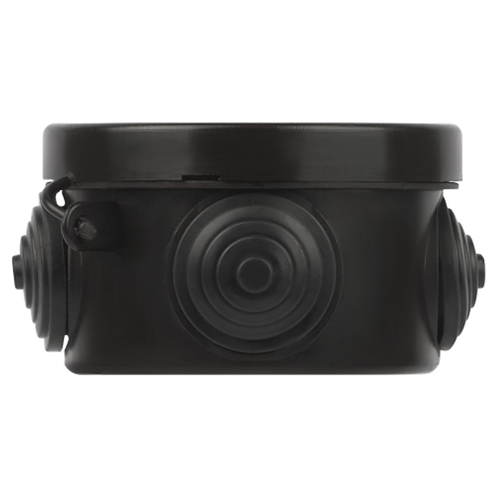 Распаячная коробка ЭРА KOR-65-40-4g-B открытой установки черная 65х40мм с гермовводами 4 вх. IP54