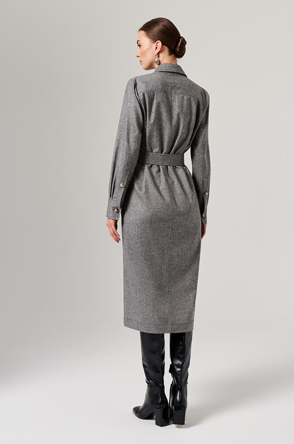 51643 Платье женское (серый меланж)