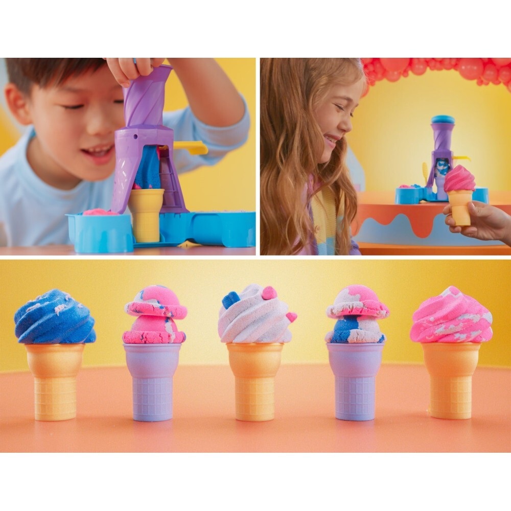 Кинетический песок - Kinetic Sand Ice Cream Machine 396 g 20144685 / артикул   71663 6068385 20144685  / GTIN 778988501719