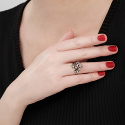 "Лантия" кольцо в серебряном покрытии из коллекции "Хрустальный сад" от Jenavi