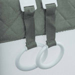 Манеж-кровать "Fortuna", лен, 2 уровня, москитка, 2 кольца, (Indigo) (зеленый)