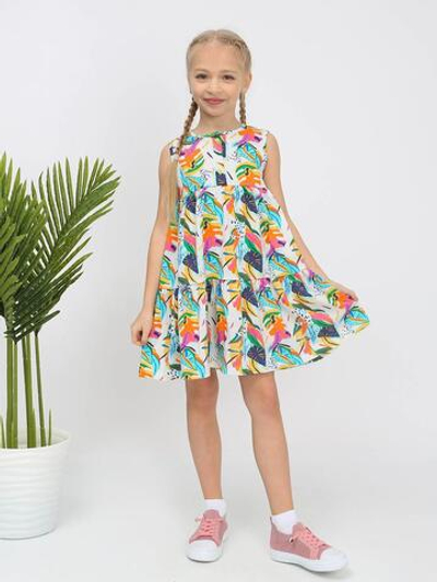 Платье кулирка "Флорида-8" молочный, р.128 (Ивашка)