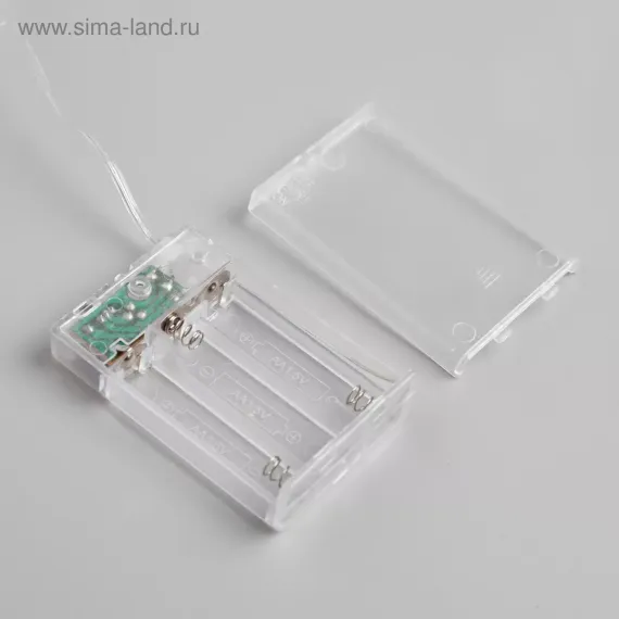 Гирлянда нить-роса 5 м., IP20, зелёная нить, 50 холодных белых LED, 2 режима, AAх3, Luazon Lighting (5198326)