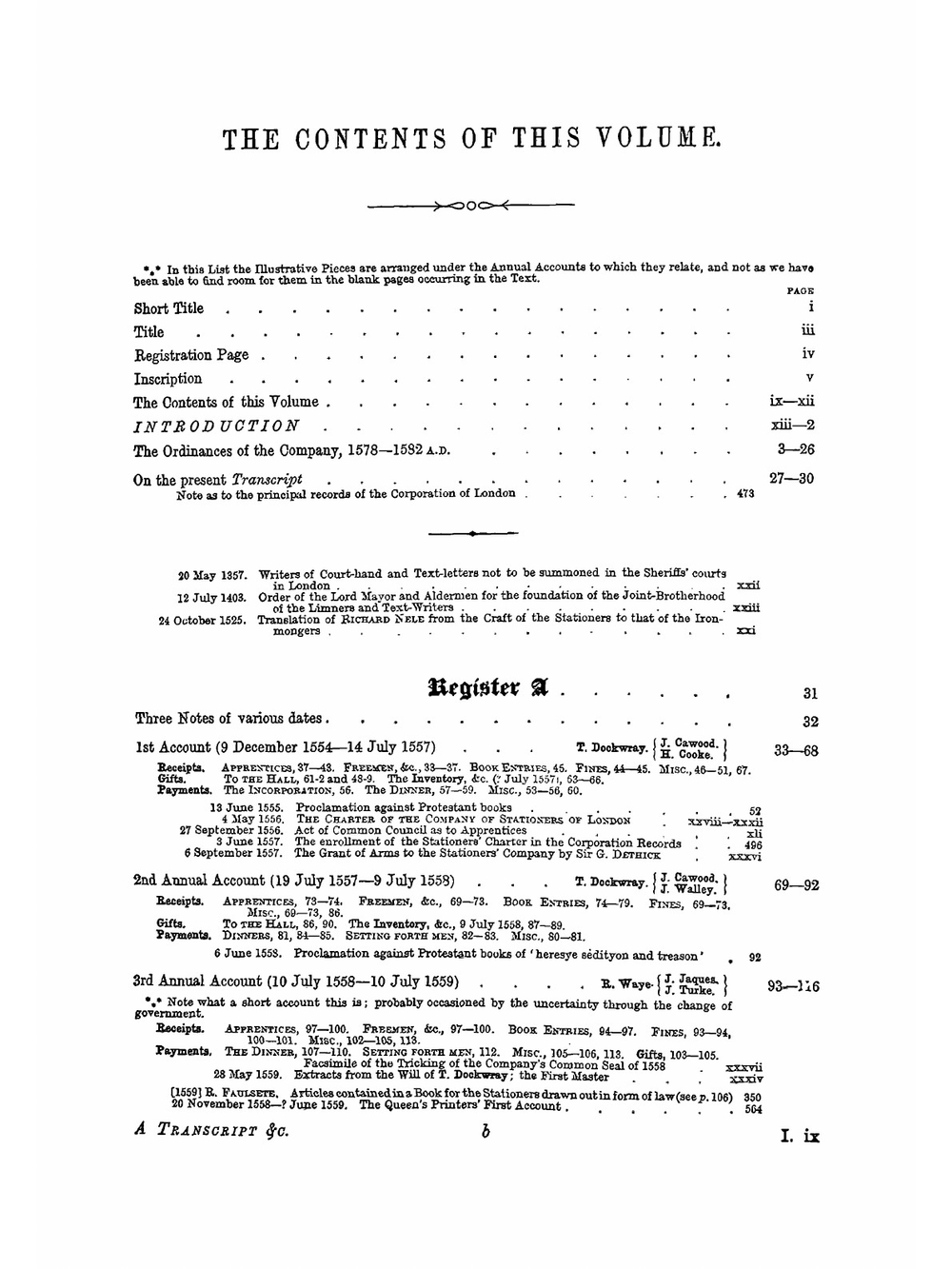 A transcript of the registers of the Company of Stationers of London, 1554-1640 A.D. Volume 1 | Charles Robert Rivington