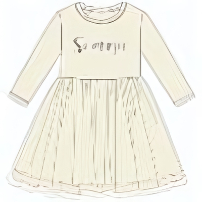 Платье детское (98, Экрю