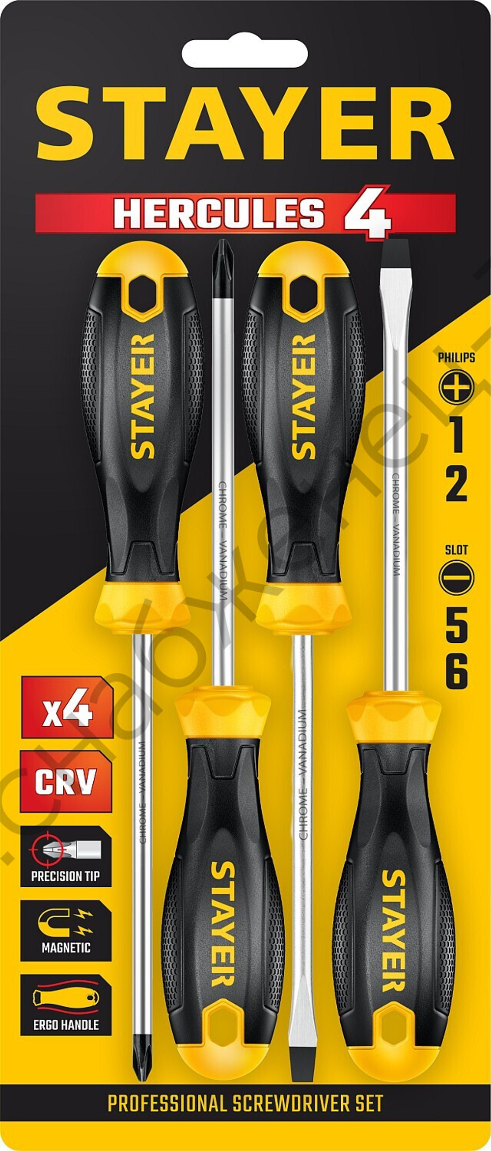 STAYER Hercules 4 предм., Набор отверток (2513-H4)